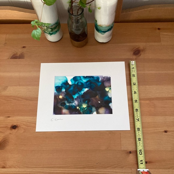 New Original Signed Artwork Alcohol Ink on Paper - Picture 5 of 6